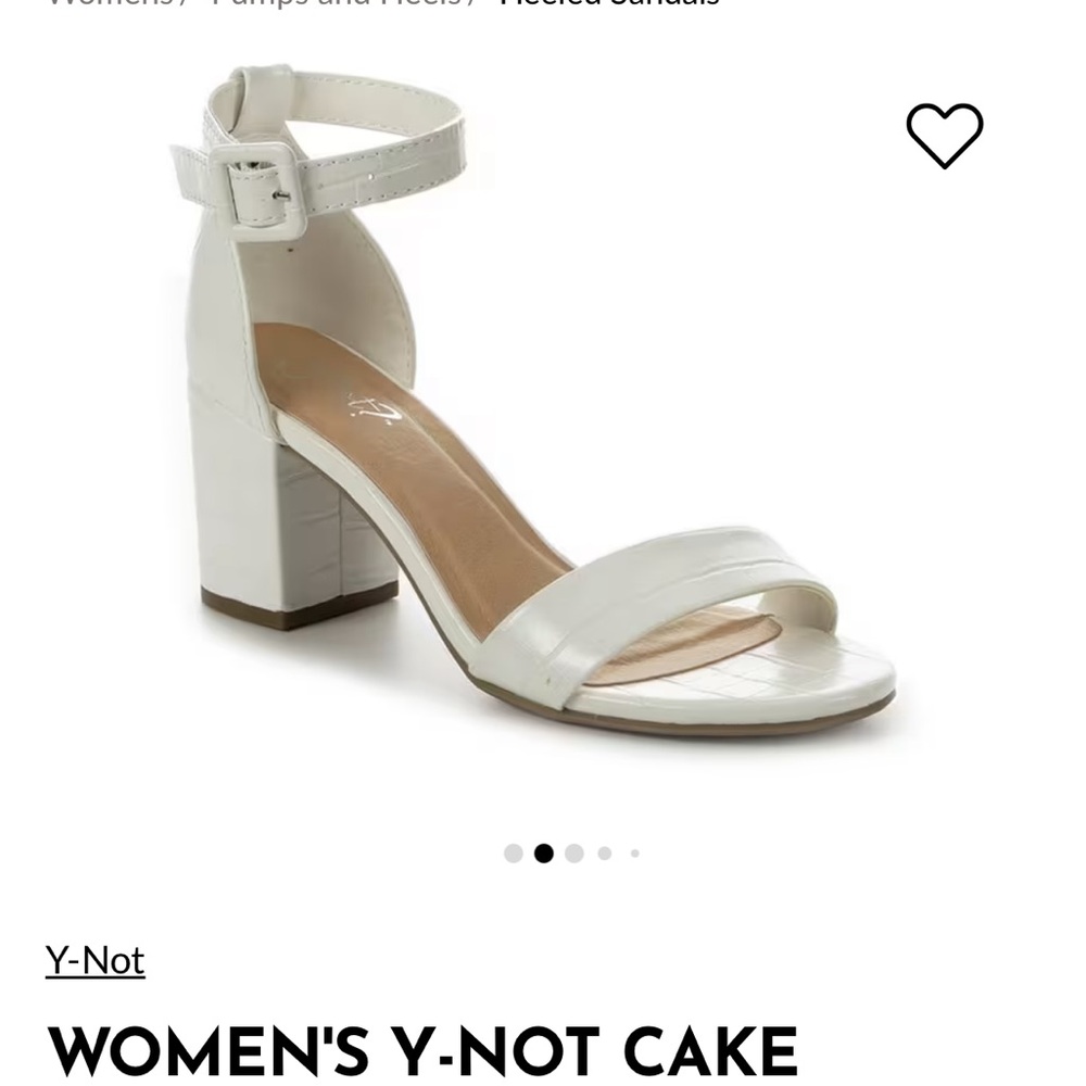 Y-Not Cake Heeled Sandals, size 6, gently worn, ankle strap